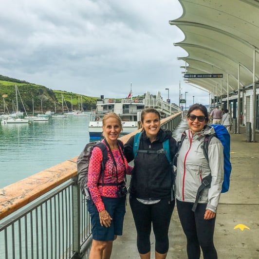 Ladies at Waiheke Island Harbour, Auckland New Zealand