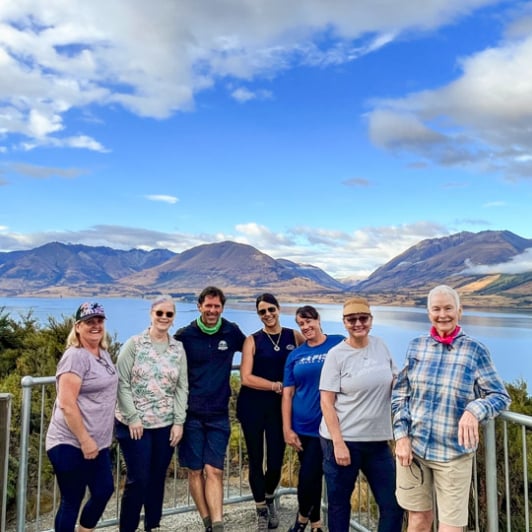 1. Guide and guests Lake Wakatipu lookout