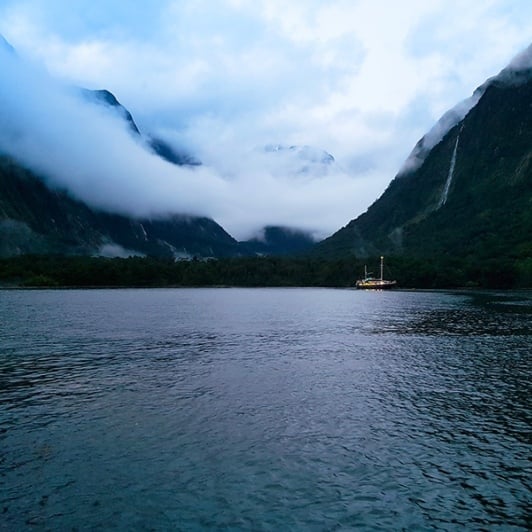 Overnight Boat at Milford Sound