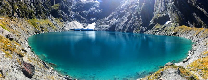 Swim in a glacier lake - Lake Crucible
