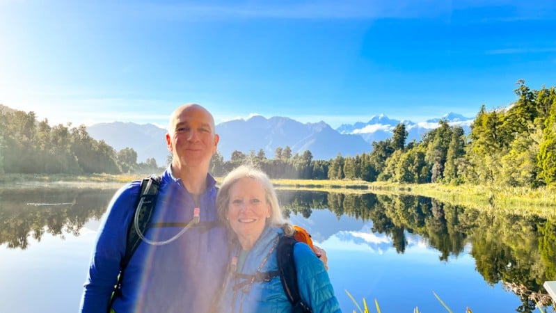 Guest couple Lake Matheson New Zealand