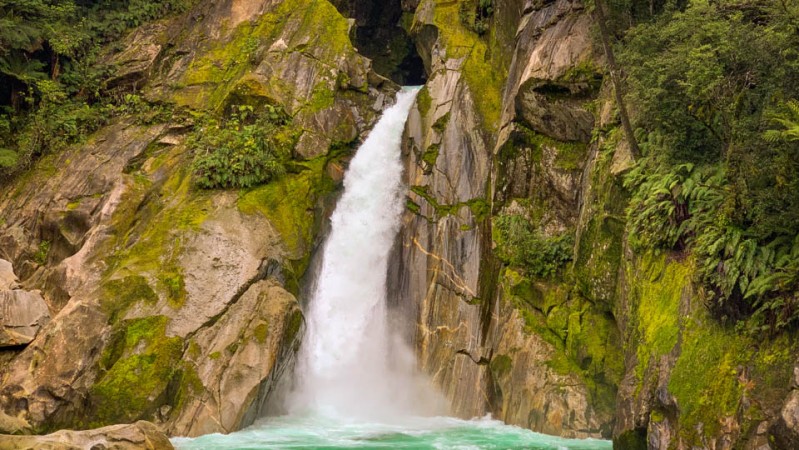 Giant Gate Waterfall Milford Track in October