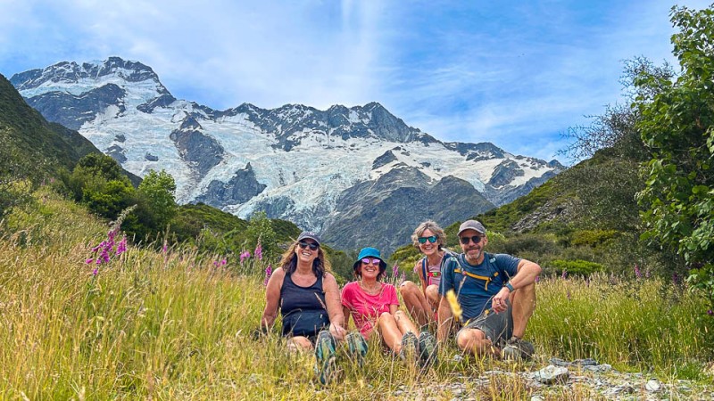 Small Group relaxing in Mt Cook National Park2