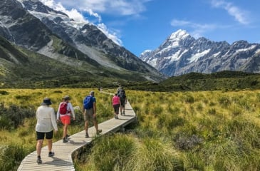 Guests on Hooker Valley Track