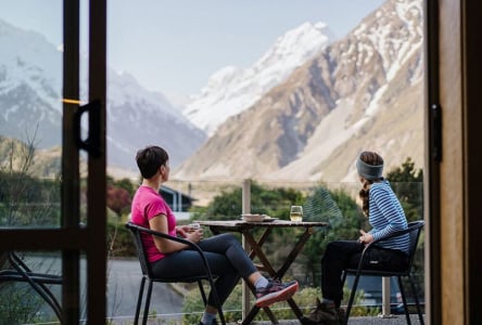 Views of Mt Cook at Aoraki Alpine Lodge.