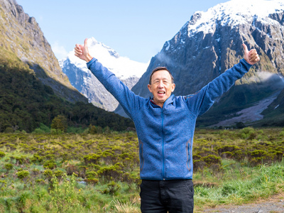 Stoked guest Fiordland National Park