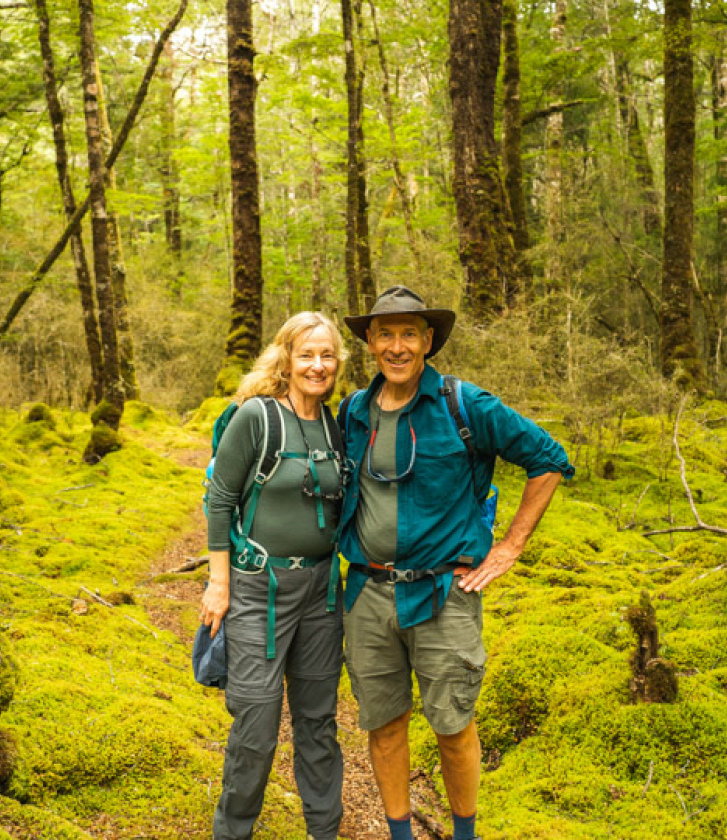 2. Happy couple in beech forest Kepler Track