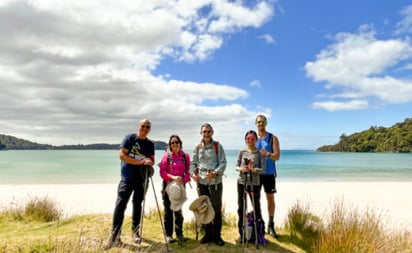 8. Group picture Beach front Stewart Island 2