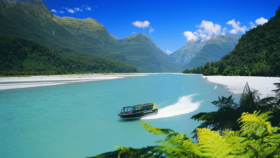 Haast River Safari Signage Shot of the Haast Valley