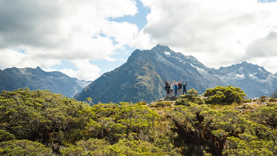 Pure South Our guests on the Routeburn Track near Key Summit