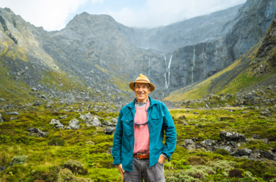 2. Solo guests with Fiordland Waterfalls