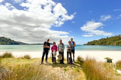 5. Group picture Beach front Stewart Island