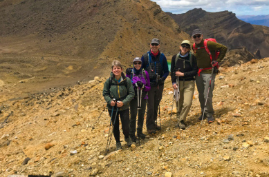 Tongariro group looking happy