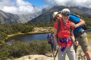 Guests overlooking Key Summit on an adventure tour New Zealand