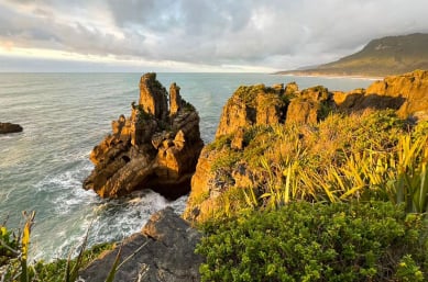 stunning Punakaiki Pancake Rocks west coast