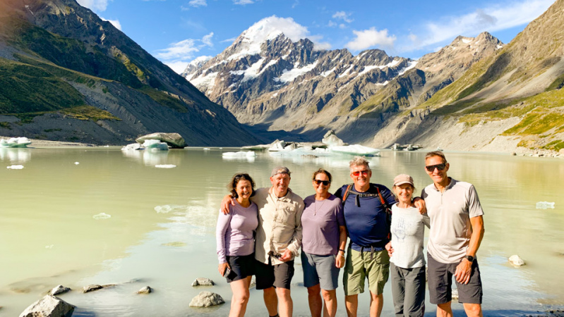 5. Group of guests happy at Hooker Lake