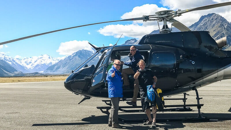 New Zealand solo travel itinerary - Helicopter tour of Tasman Glacier