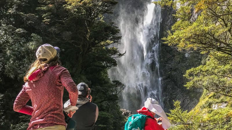 Devils Punchbowl Waterfall New Zealand