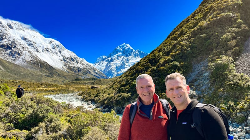 Taking in the delights of Aoraki/Mount Cook on the Hooker Valley Track.