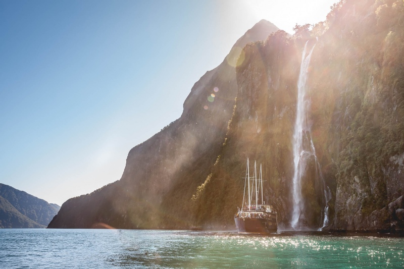 Overnight cruise in Milford Sound New Zealand