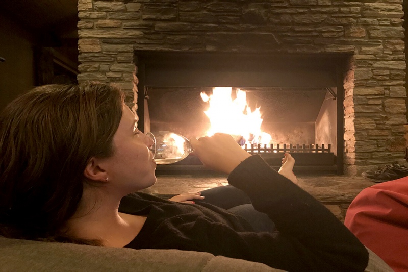 New Zealand winter in front of the fire