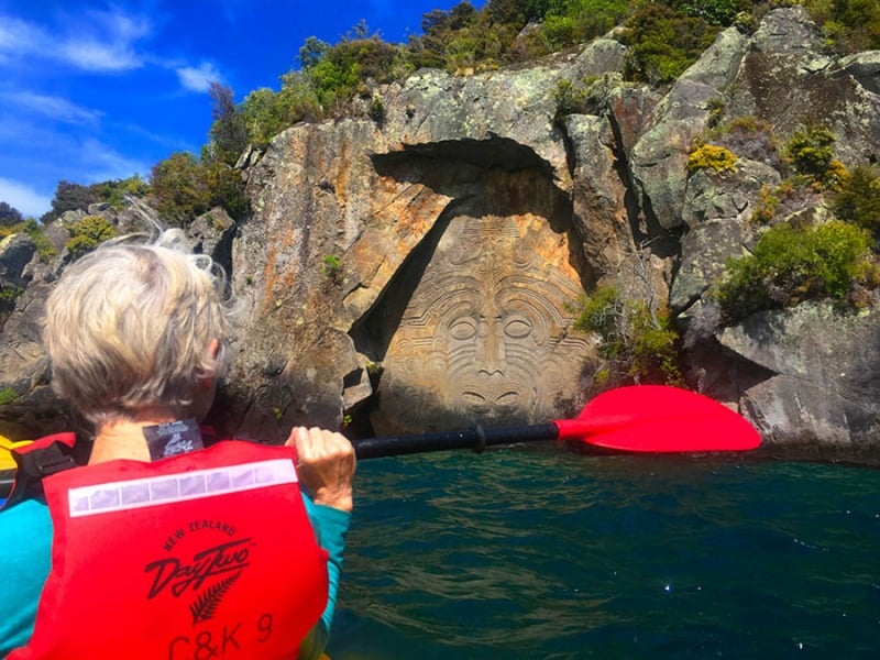 Maori rock carvings - Lake Taupo activities