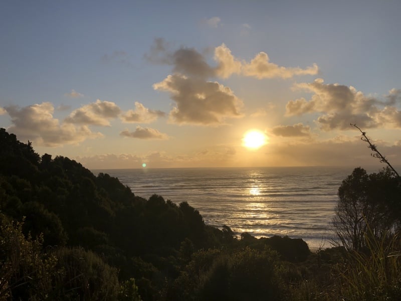 Sunset in Okarito New Zealand