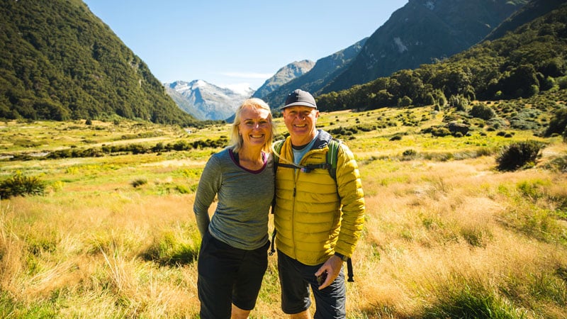 couple in fiordland national park