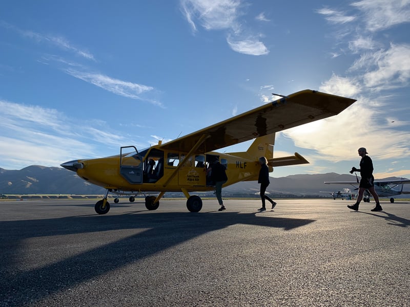 Take a plane right when hiking in New Zealand