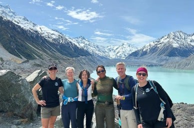 small group with guides Holly and Jess Mt Cook National Park
