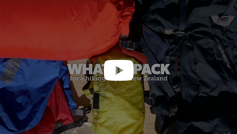 What to pack to hike in New Zealand video