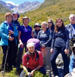 hiking group at arthurs pass
