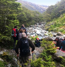 'Bagging' a good spot at Arthurs Pass National Park River