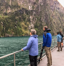 On the boat at Milford Sound, Fiordland National Park New Zealand