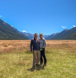 Couple at Eglinton Valley, Fiordland New Zealand