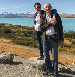 Couple at Lake Pukaki, Canterbury New Zealand