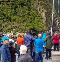 Boat cruise at Milford Sound, Fiordland New Zealand