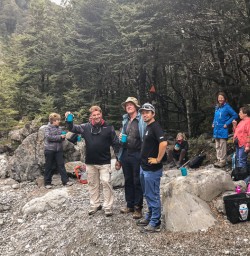 Group at Arthurs Pass National Park, Canterbury New Zealand