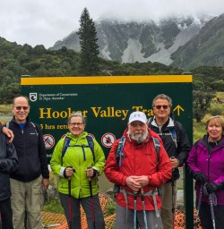 Group at Hooker Valley Track, Aoraki Mount Cook National Park Canterbury New Zealand