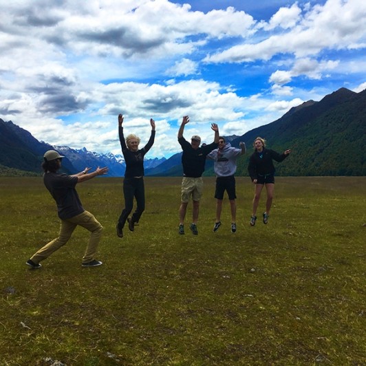 Jumping at Eglinton Valley