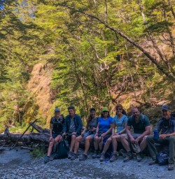 Group around Lake Wakatipu, Otago New Zealand