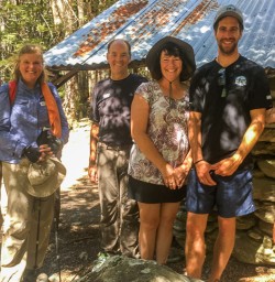 Group at Sam Summers Hut, Otago New Zealand
