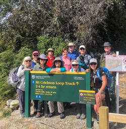 Group at Mt Crichton Loop Track, Otago New Zealand