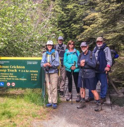 Group at Mt Crichton Loop Track, Otago New Zealand