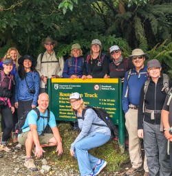 Group at Routeburn track, Fiordland New Zealand