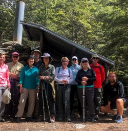 Group at Sam Summer Hut, Otago New Zealand