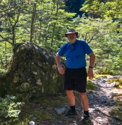 Guest hiking Mount Crichton