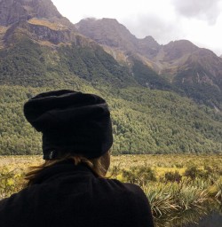 Guest at Mirror Lakes, Fiordland New Zealand