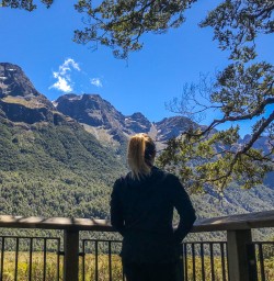 Guest at Mirror Lakes, Fiordland New Zealand