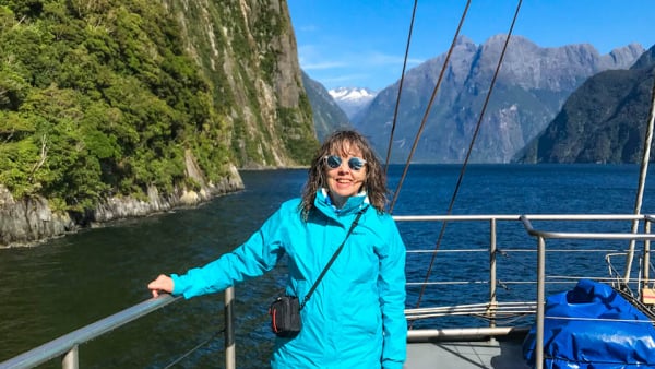 Guest on Milford Sound boat